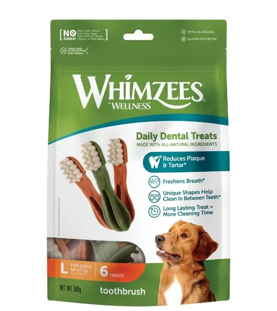 Whimzees Natural Toothbrush Dental Dog Chews